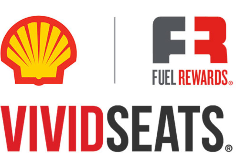 Collage of Shell, Vivid seats and Fuel Rewards logos