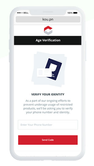 App image showing age verification