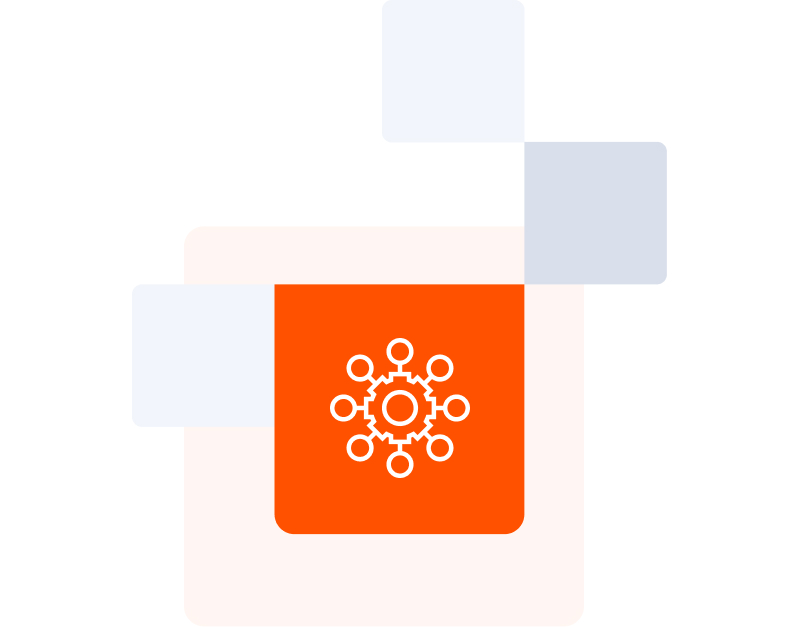 connectivity icon on orange background