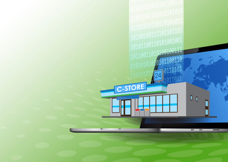 Visual of a digital C-store on a laptop.