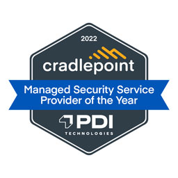Cradlepoint Managed Security Service Provider of the Year presented to PDI Technologies logo