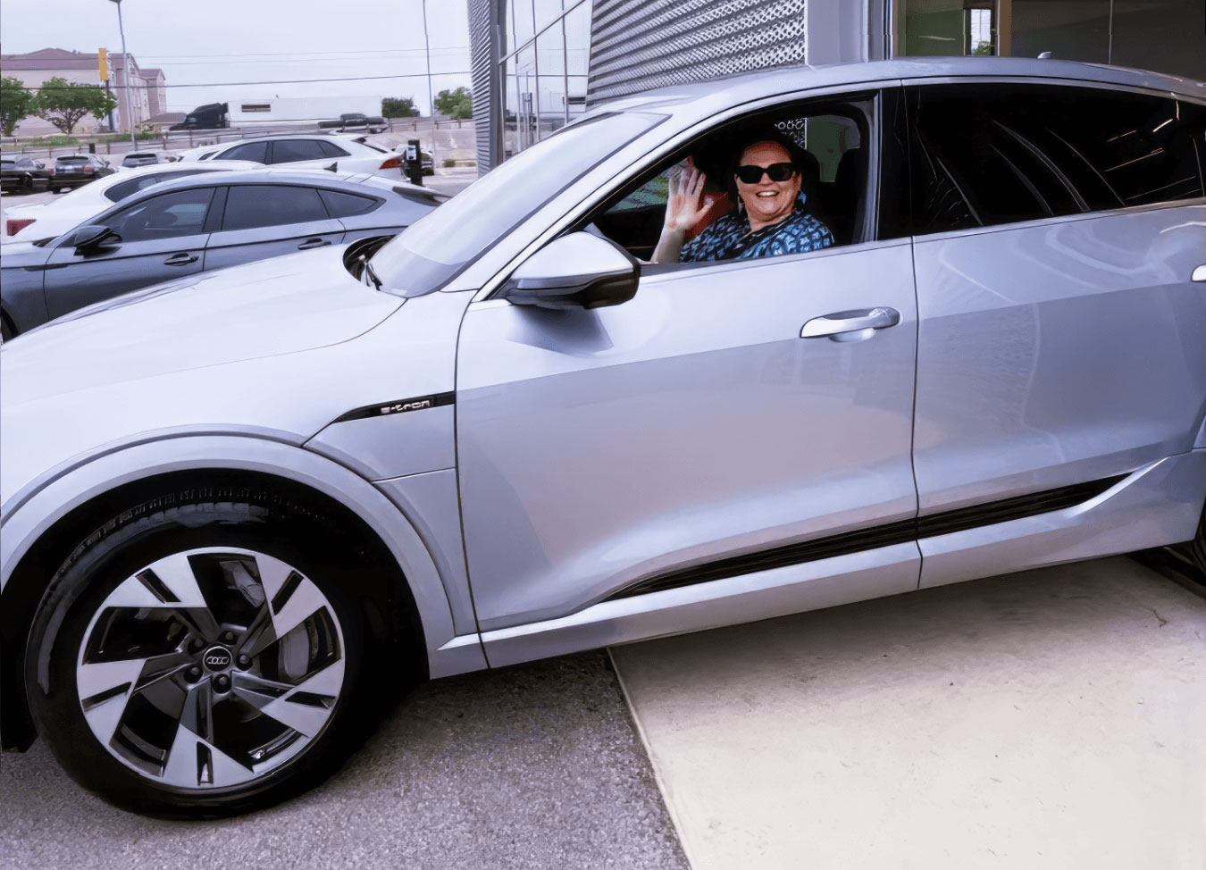 Bethany Allee drives out of dealership with new EV