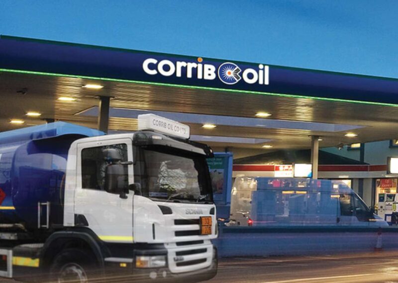 Corrib Oil forecourt with truck in foreground