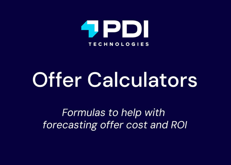 Loyalty Offer Calculators with formulas to help forecast offer cost and ROI