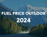 Highway with mountains in the distance, Fuel Price Outlook 2024, GasBuddy