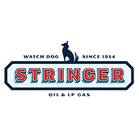 Stringer Oil & LP Gas company logo featuring a watchdog silhouette and the text 'Watch Dog Since 1954'