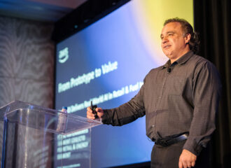 Steve Antonakakis of PDI speaking at AWS for Software Companies Executive Forum held in Palo Alto  earlier in 2025