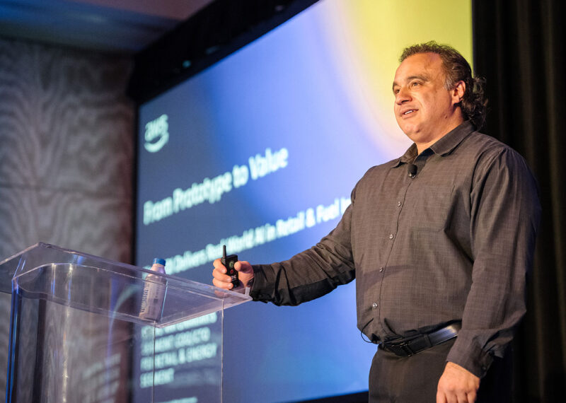 Steve Antonakakis of PDI speaking at AWS for Software Companies Executive Forum held in Palo Alto  earlier in 2025