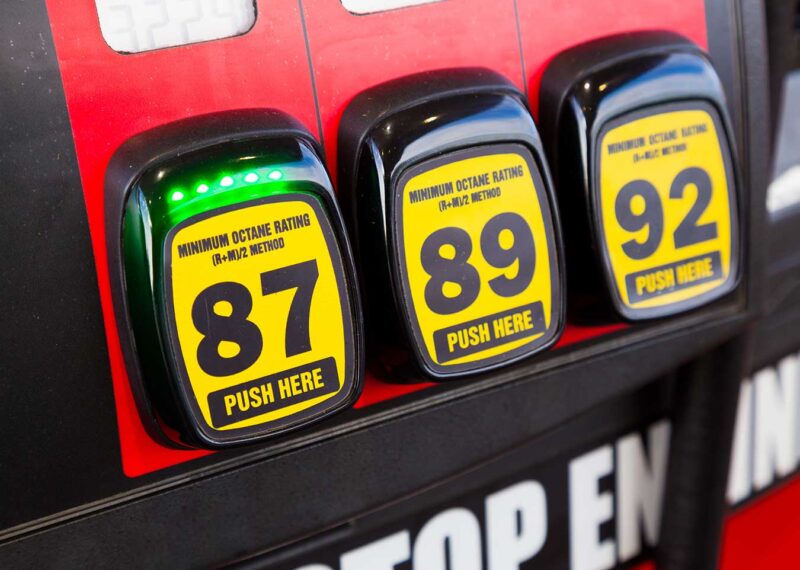 Gas, fuel octane options