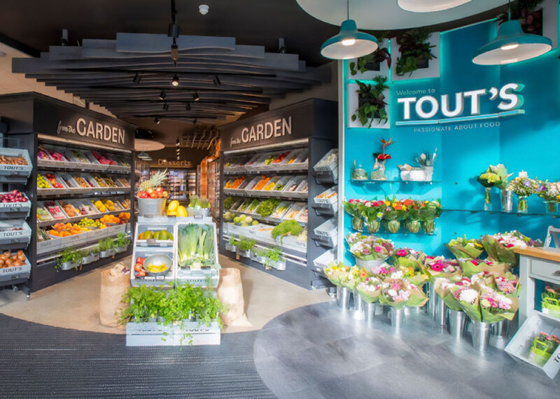 Interior of TOUT'S store