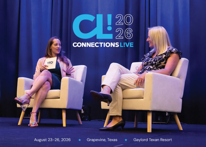 Two industry leaders sitting on a panel at PDI Connections Live 2026